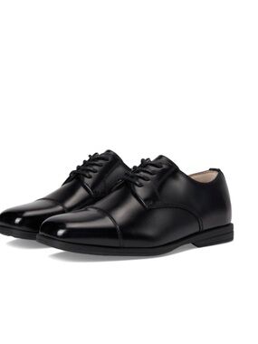 Florsheim big kids Reveal Cap Toe Ox, Jr. dress shoes black leather size 5 wide